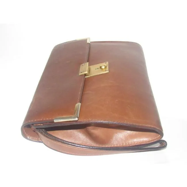 Gucci Vintage Purses Brown Leather Clutch
