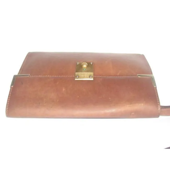 Gucci Vintage Purses Brown Leather Clutch