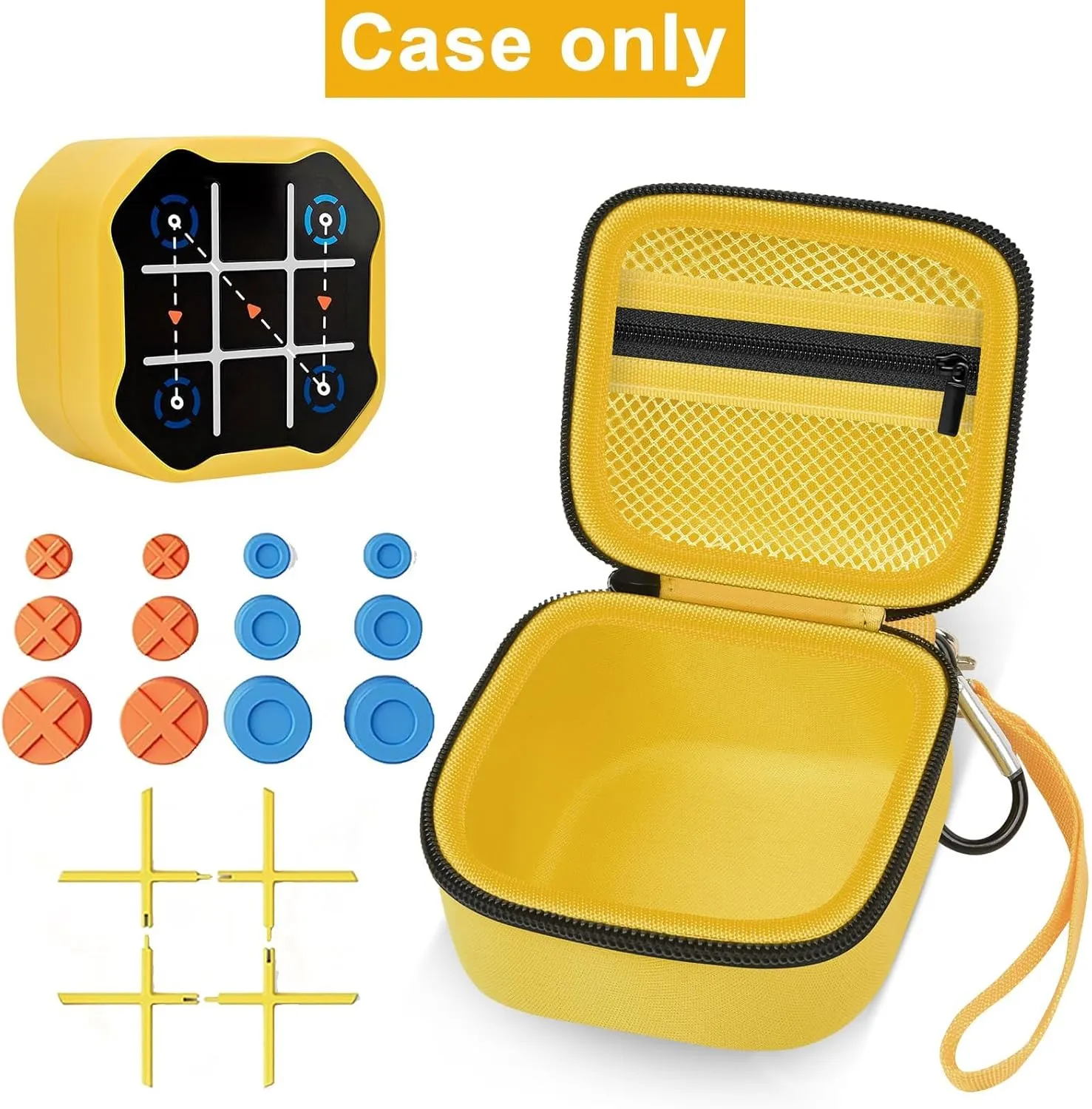 GWCASE Case Compatible with GiiKER Tic Tac Toe Bolt Game 3-in-1 Handheld Puzzle Console, Fidget Toys Board Games Storage Organizer Holder Box for Kids and Adults (Bag Only)