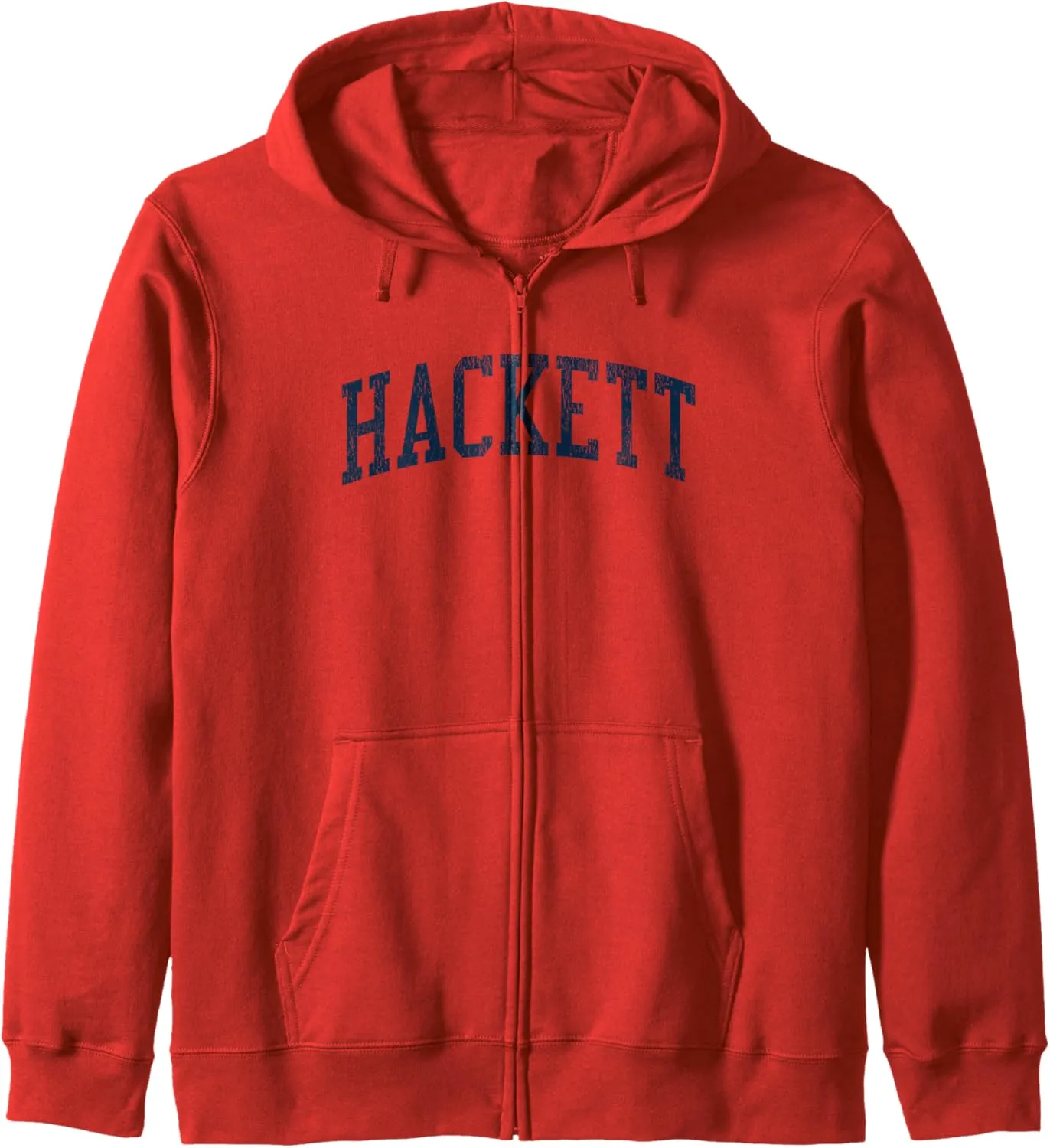 Hackett WI Vintage Athletic Sports JSN2 Navy Print Zip Hoodie