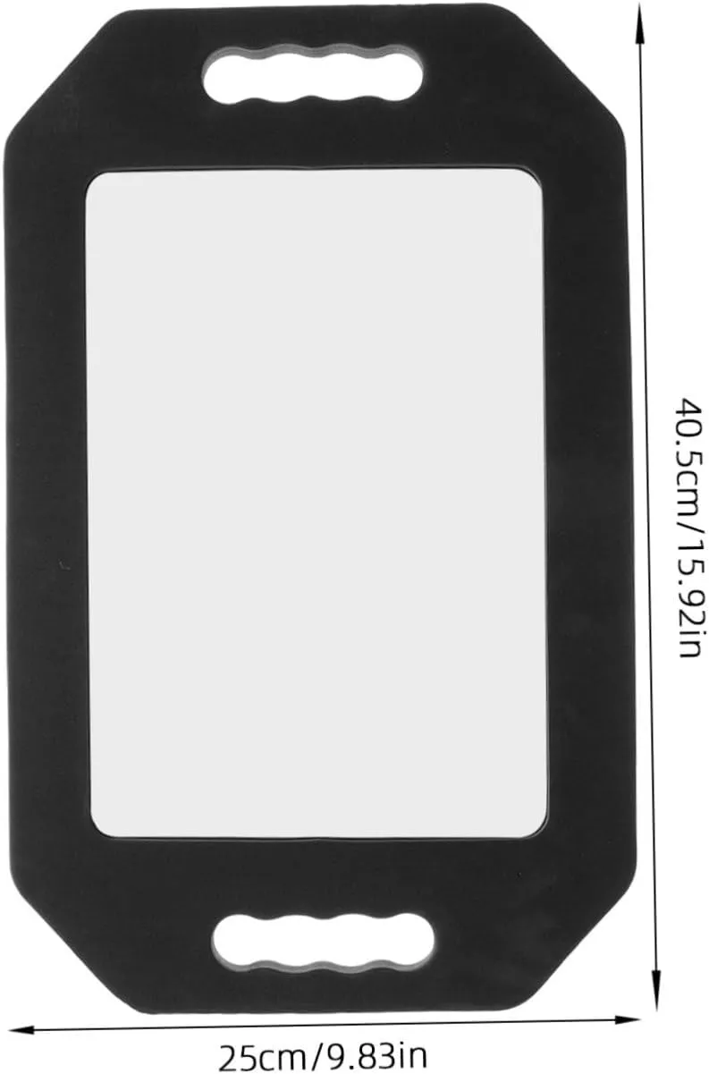 Haircut Salon Mirror Round/Rectangular High Definition Handle Portable Barber Barber Shop Shatterproof Foam