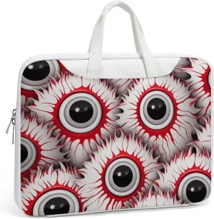 Halloween Eyeballs Laptop Sleeve Bag Protective Case Handbag With Shoulder Strap for Computer 10-17 Inch