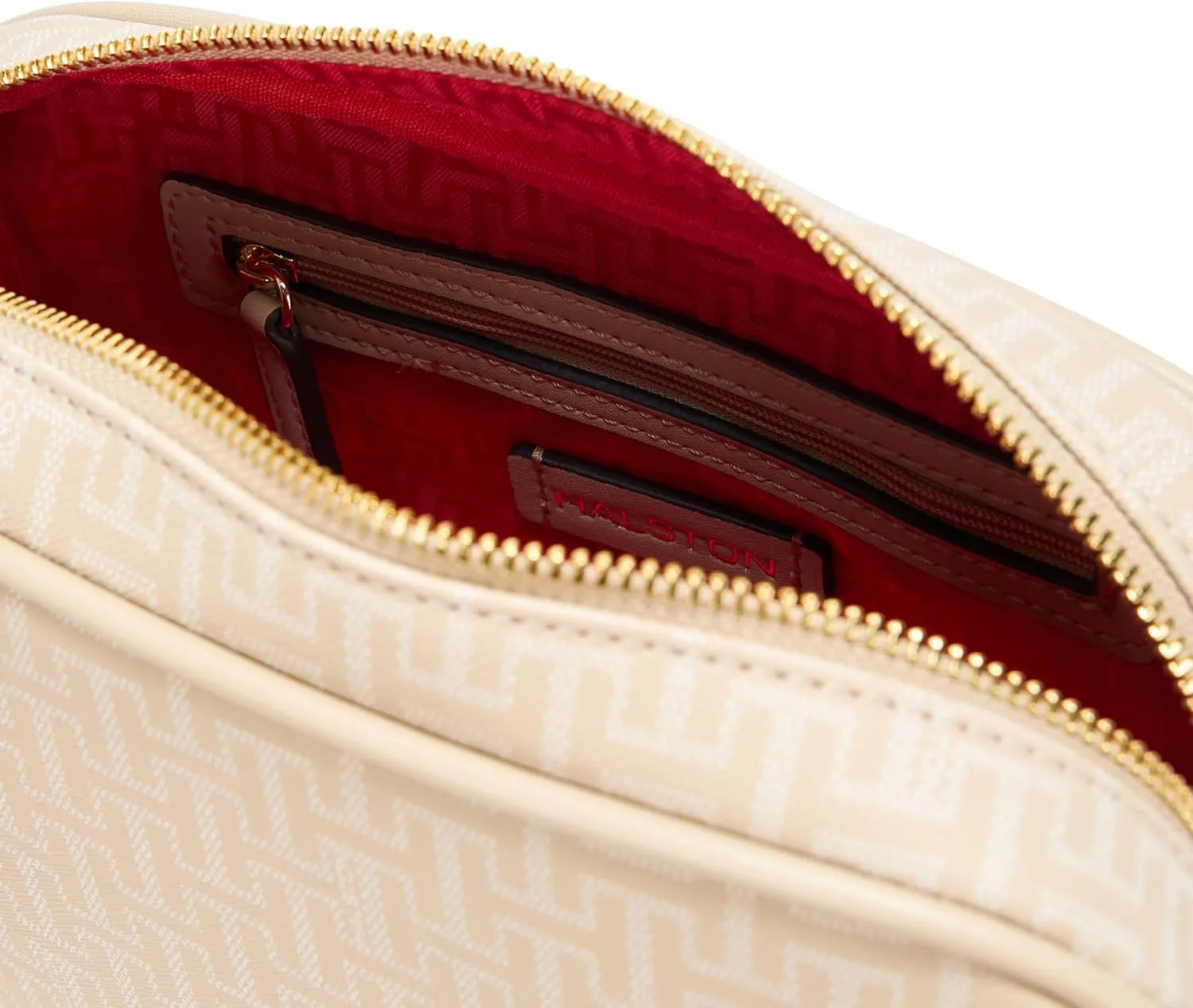 Halston Clara Signature Logo Top Zip Crossbody