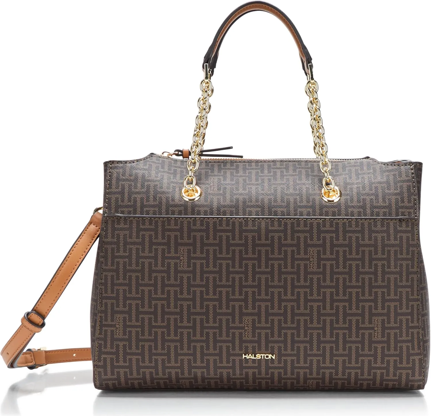 Halston Janis Rocky Road Top Zip Satchel