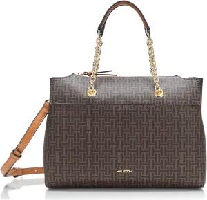 Halston Janis Rocky Road Top Zip Satchel