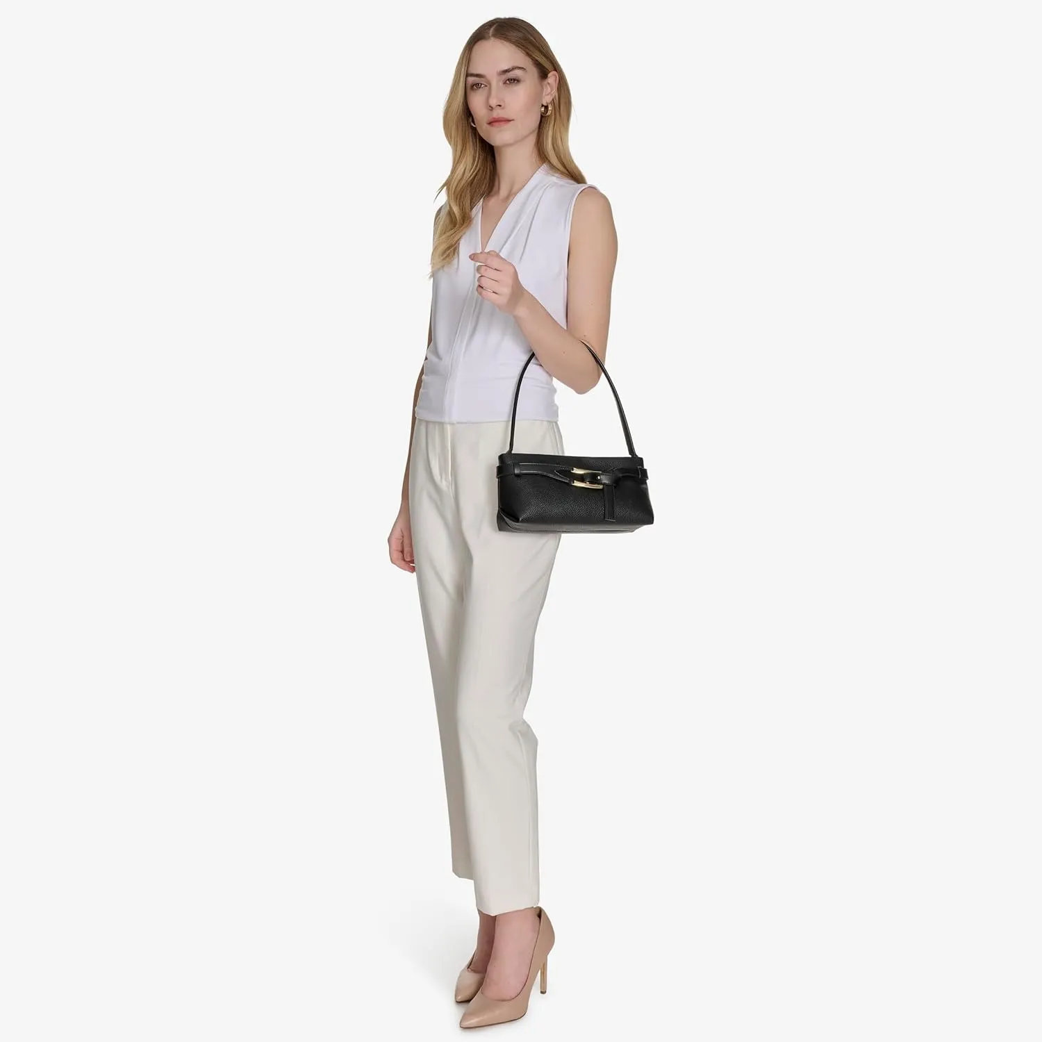 Halston Tasha Rocky Road Top Zip Shoulder