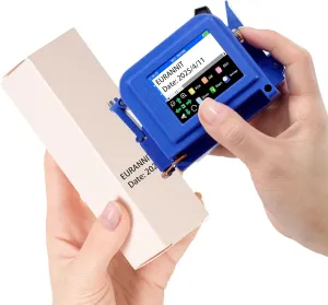 Handheld Inkjet Printer E11, 0.5 inch Mini Handheld Printer with ER520 Quick-Dry Ink Cartridge, Portable Inkjet Printers for Text Date QR Barcode Batch Number Logo