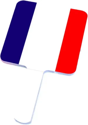 Handheld Makeup Mirrors with France Flag - Hand Held Mirror with Handle for Makeup, Portable Travel Beauty Mirror for Men Women(Square) White 9×16Cm