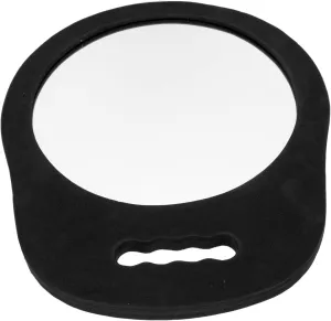 Handheld Mirror High-Definition Surface Barber Mirror Hair Salon Round Foam Frame Perfect for Girls Makeup