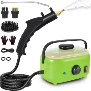Handheld Steam Cleaner,2500W Pressurized Steam Cleaner with 3 Brush Heads Portable Steamer for Cleaning Multi Surface Steam Cleaner with 2L Tank for Floor Car Carpet Upholstery