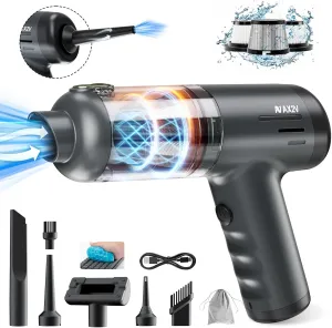 Handheld Vacuum Cordless Rechargeable - 2 in 1 Portable High Power Vacuum 16000PA Suction for Car with Cleaning Gel for Home, Pet, Car, Office