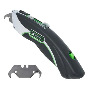Handy Tek Black Dual Blade Utility Knife - Quick Change, Heavy Duty - 7" - 1 count box
