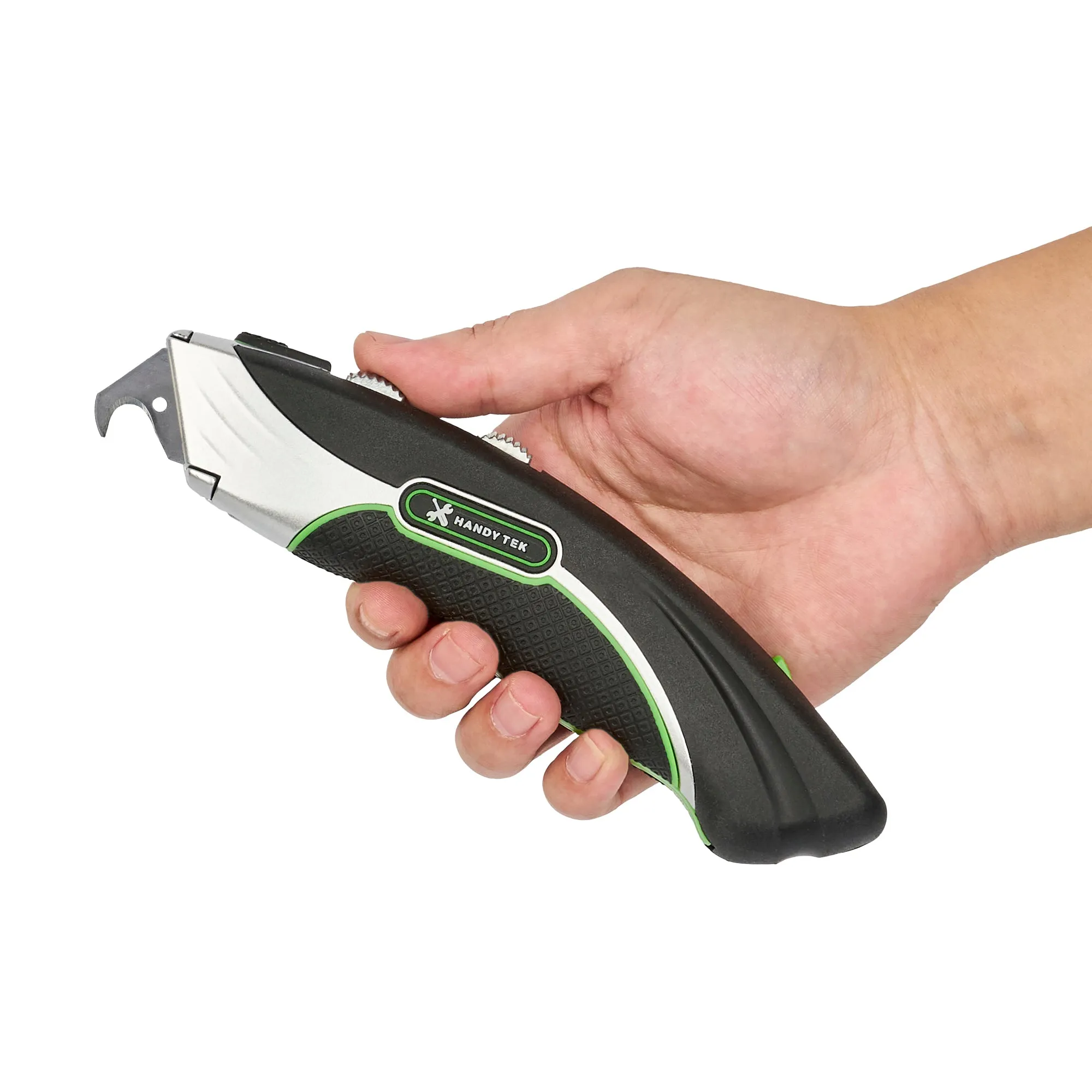 Handy Tek Black Dual Blade Utility Knife - Quick Change, Heavy Duty - 7" - 1 count box