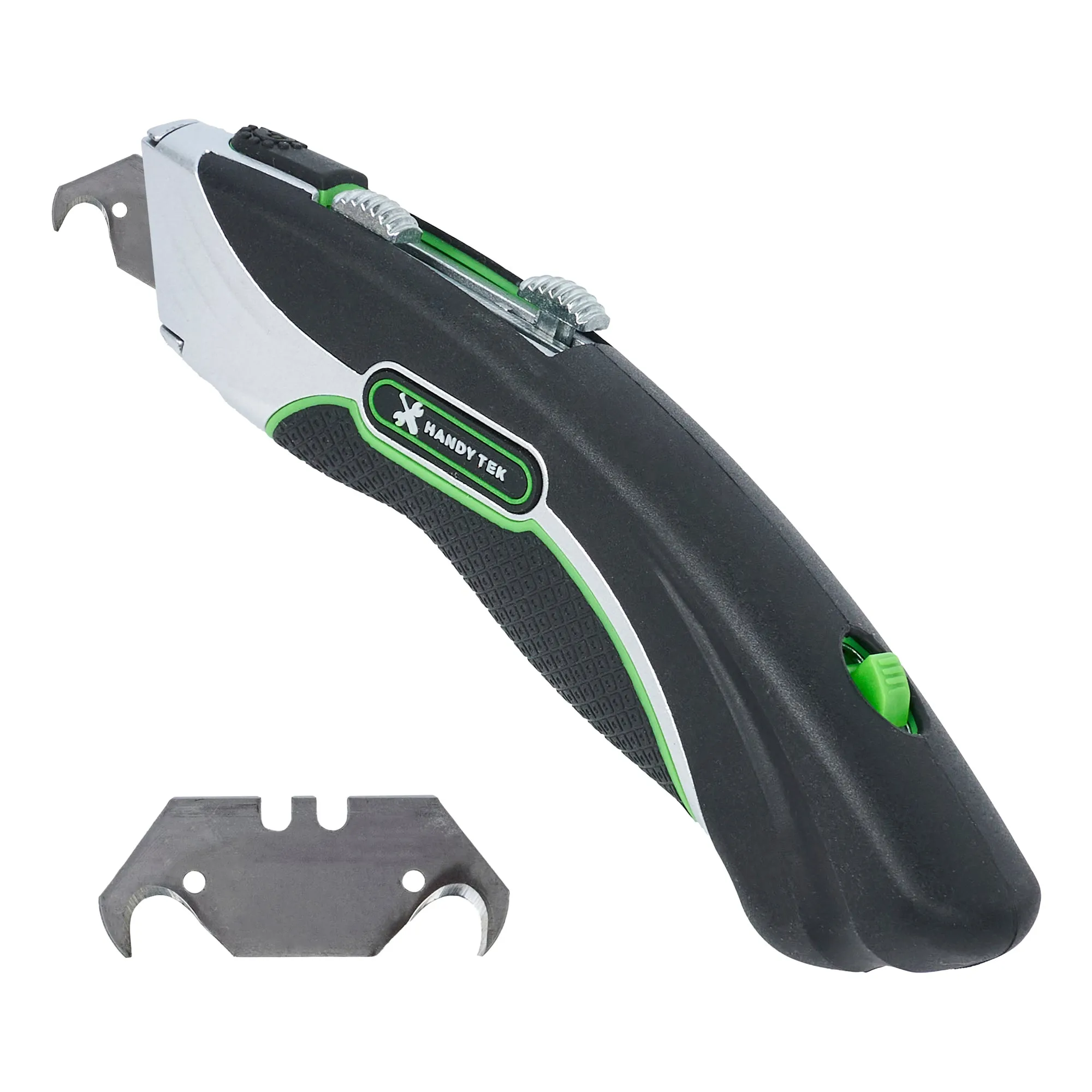 Handy Tek Black Dual Blade Utility Knife - Quick Change, Heavy Duty - 7" - 1 count box