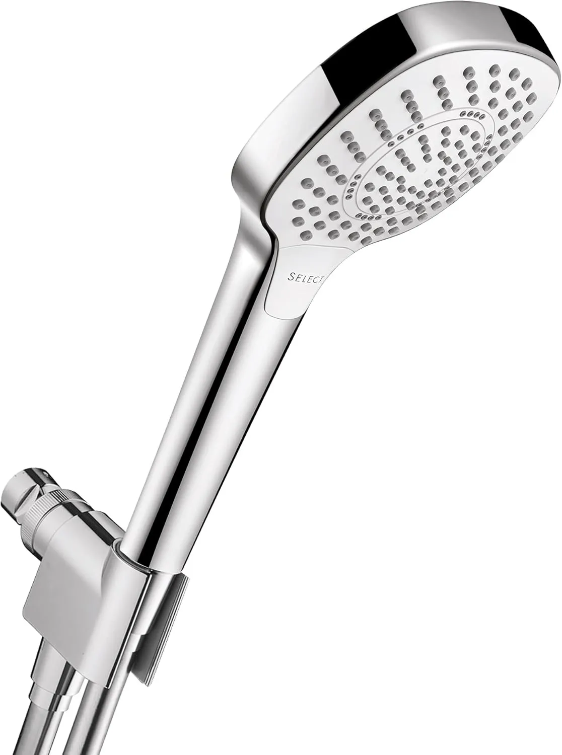 Hansgrohe Croma Select E 4-inch Handheld Shower Head Set 3-Spray with Hose in Chrome, 2.5 GPM, 04937000