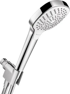 Hansgrohe Croma Select E 4-inch Handheld Shower Head Set 3-Spray with Hose in Chrome, 2.5 GPM, 04937000