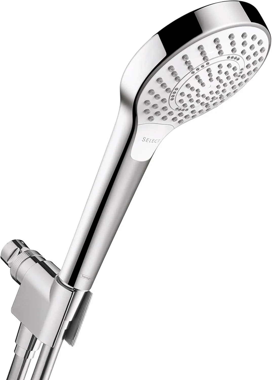 Hansgrohe Croma Select S 4-inch Handheld Shower Head Set 3-Spray with Hose in Chrome, 2.5 GPM, 04935000