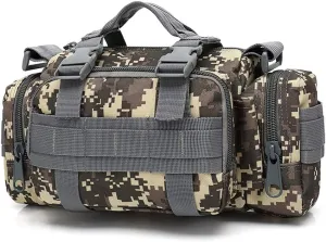 haoguizheng Deployment Waist Pack Duffle Tactical Assault Combined Rucksack Sport Molle Camping Trekking Messenger Crossbody Single Shoulder Bag 6 Key Buckle (ACU)