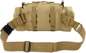haoguizheng Deployment Waist Pack Duffle Tactical Assault Combined Rucksack Sport Molle Camping Trekking Messenger Crossbody Single Shoulder Bag 6 Key Buckle (sand)
