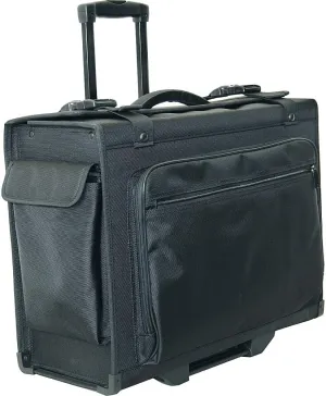 Hardsided Laptop Briefcase, 16.5" Laptop Compartment, 4-Wheel Spinner, Black, Combination Lock