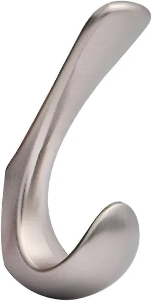 HARPOON 5 Pack Heavy Duty Hook, 3.5 Inch Wall Mounted Rustproof Coat Hook,Utility Hooks for Coat, Scarf, Bag, Towel, Key, Cap, Cup, Hat Satin Nickel