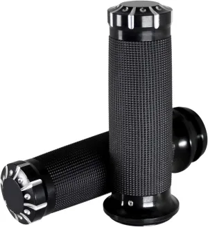 HDBUBALUS 1" Electronic Throttle Control Grips Black Handlebar Grips Fit for Harley Touring Trike Softail