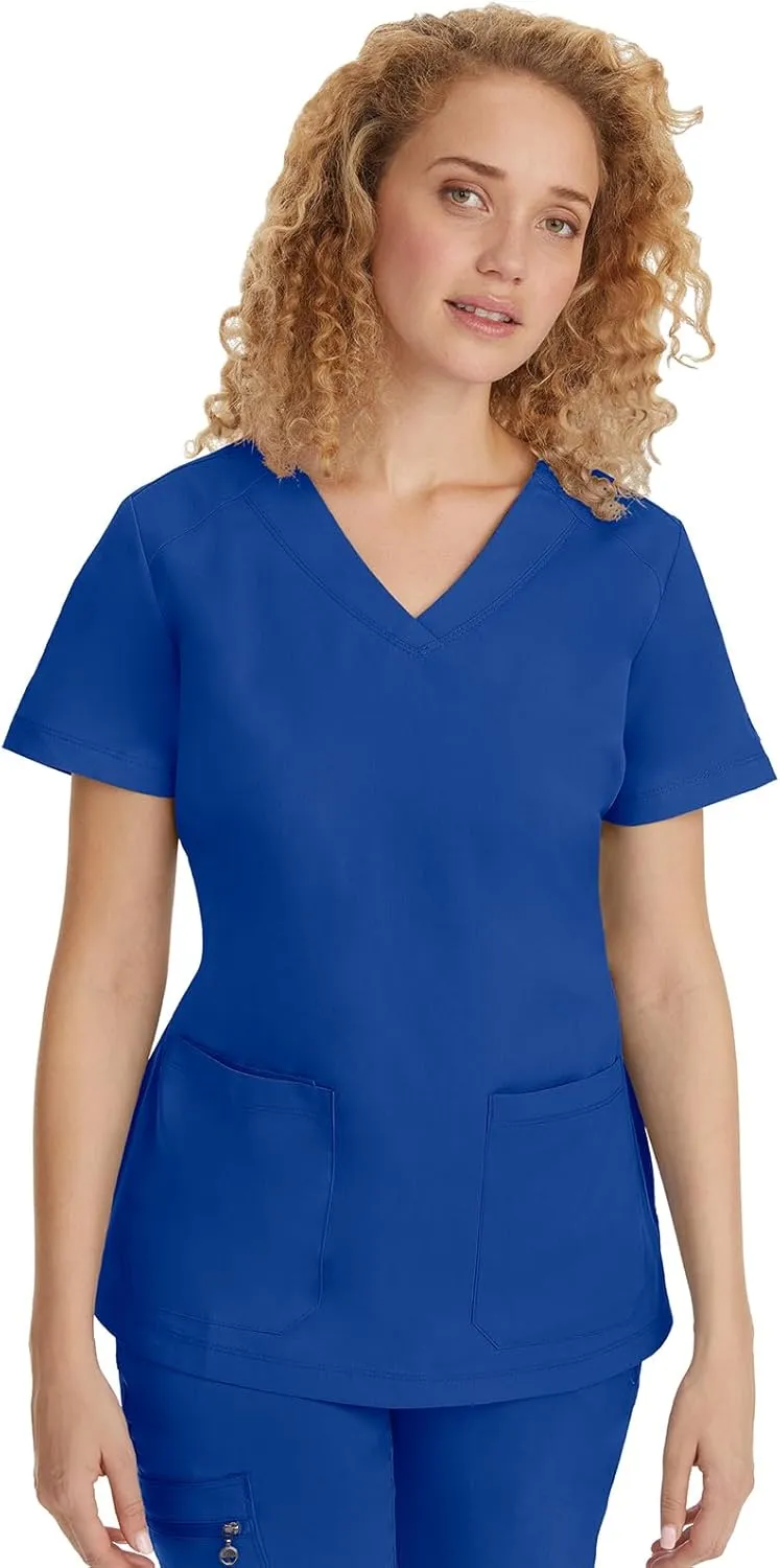 Healing Hands Scrubs for Women Jill Scrub Top V-Neck Modern Fit with 2 Patch Pockets and 2-Way Stretch Fabric 2320