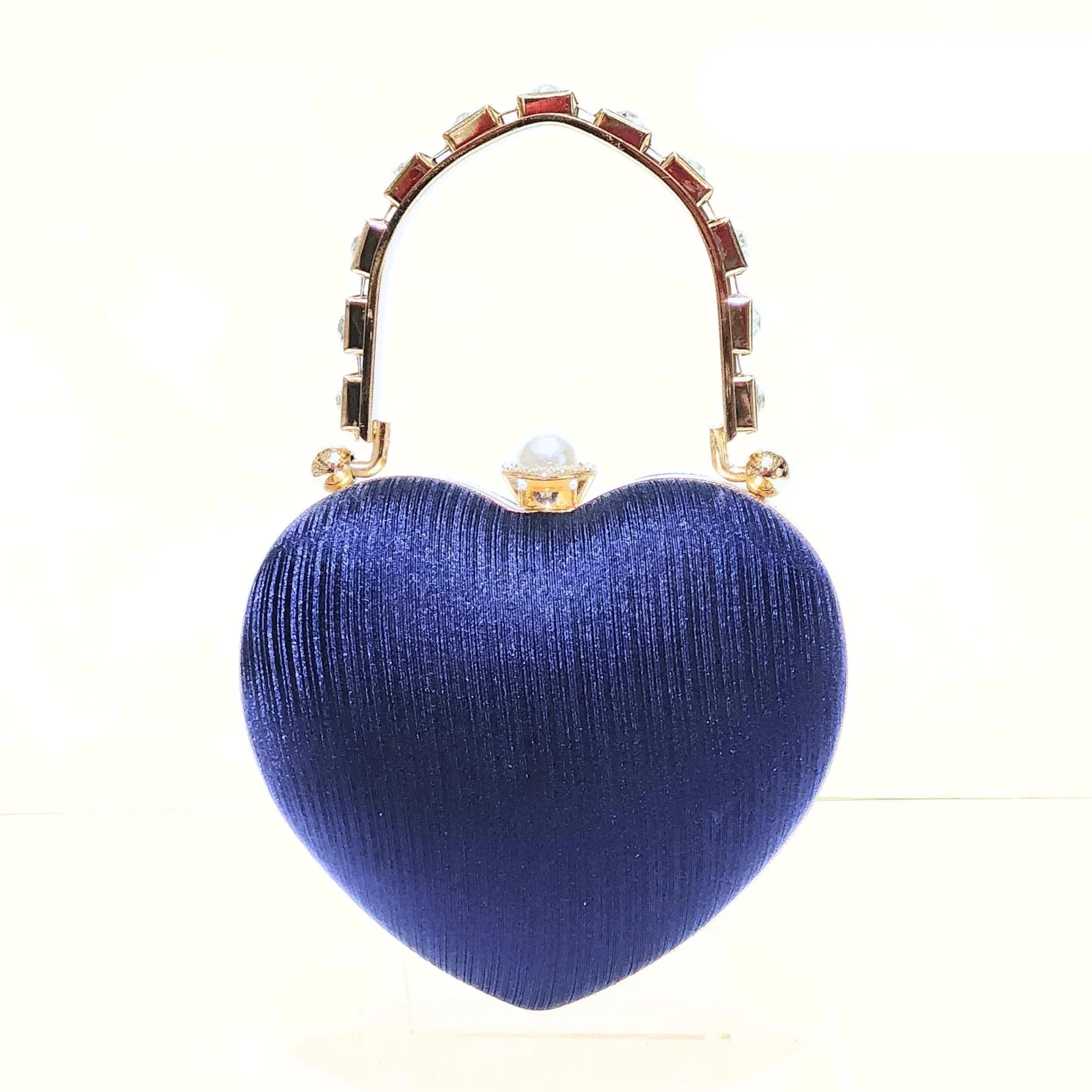 Heart Luxe Satin Clutch
