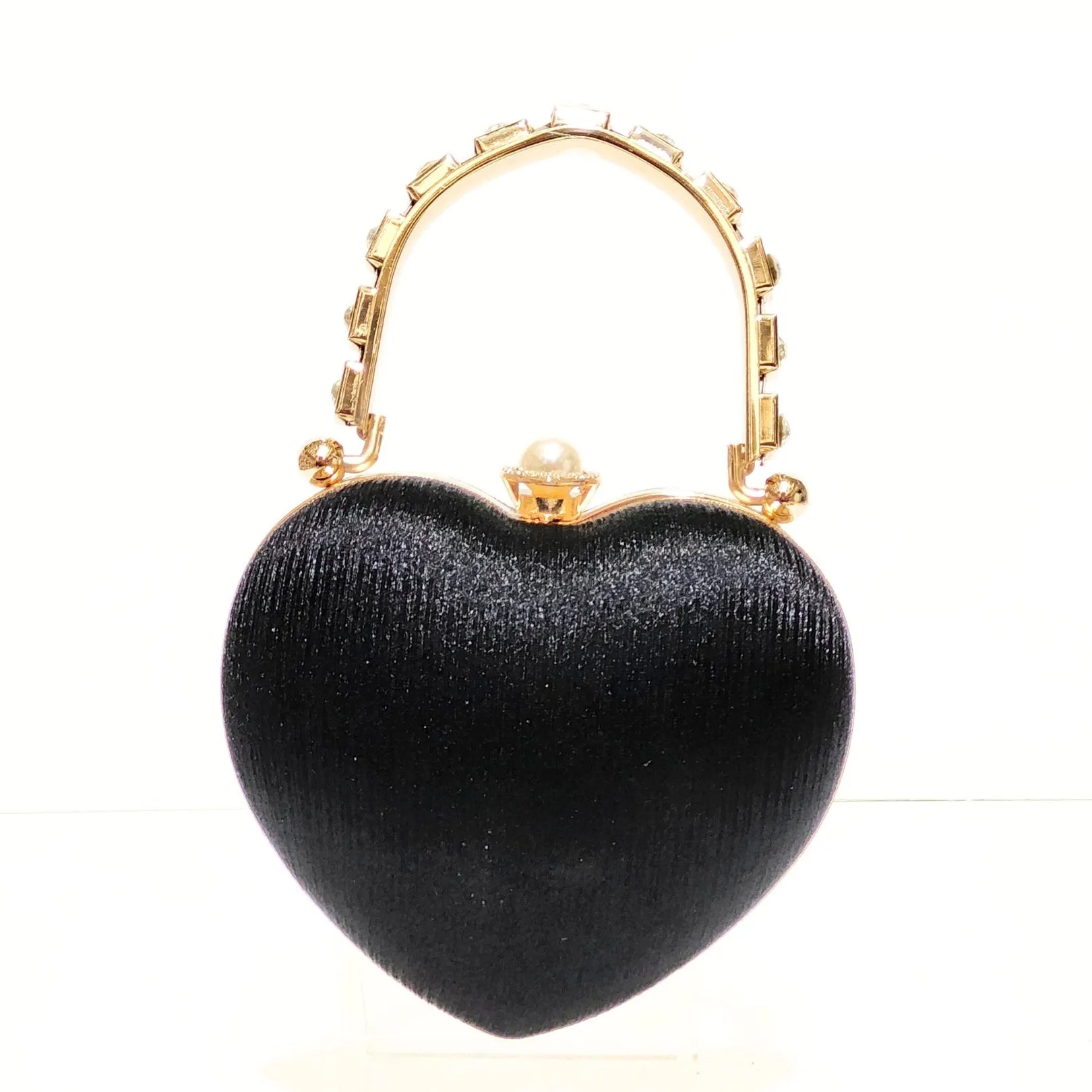 Heart Luxe Satin Clutch