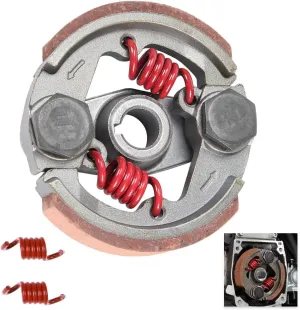 Heavy Duty Clutch Pad & Extra 2 Springs 43cc 47cc 49cc 50cc 2-Stroke Engine Racing Clutch Pads for Mini Moto Pocket Rocket Kid Bike ATV SYX Moto Red