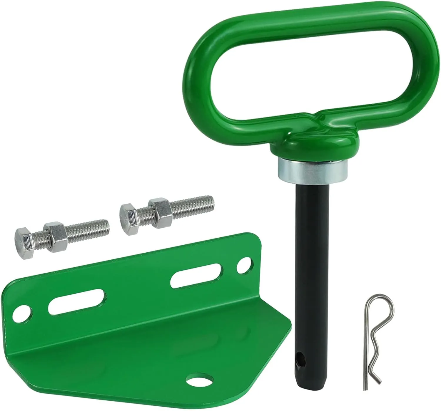 Heavy Duty Zero Turn Mower Hitch Kit with Bolts and Strong Magnetic Hitch Pin -1/2'' Trailer Hitch Mount Green (Pack of 1)