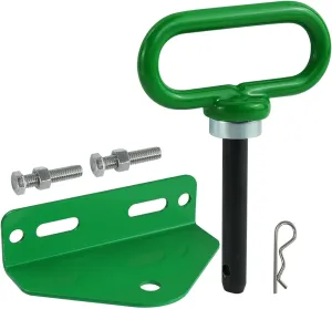 Heavy Duty Zero Turn Mower Hitch Kit with Bolts and Strong Magnetic Hitch Pin -1/2'' Trailer Hitch Mount Green (Pack of 1)