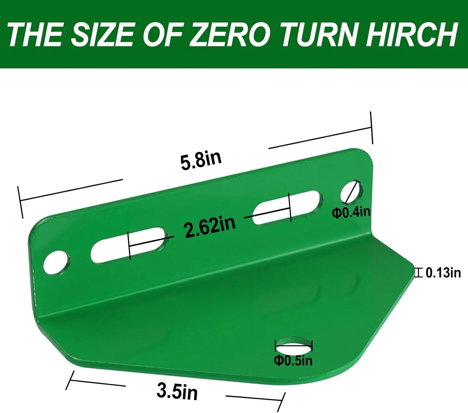 Heavy Duty Zero Turn Mower Hitch Kit with Bolts and Strong Magnetic Hitch Pin -1/2'' Trailer Hitch Mount Green (Pack of 1)