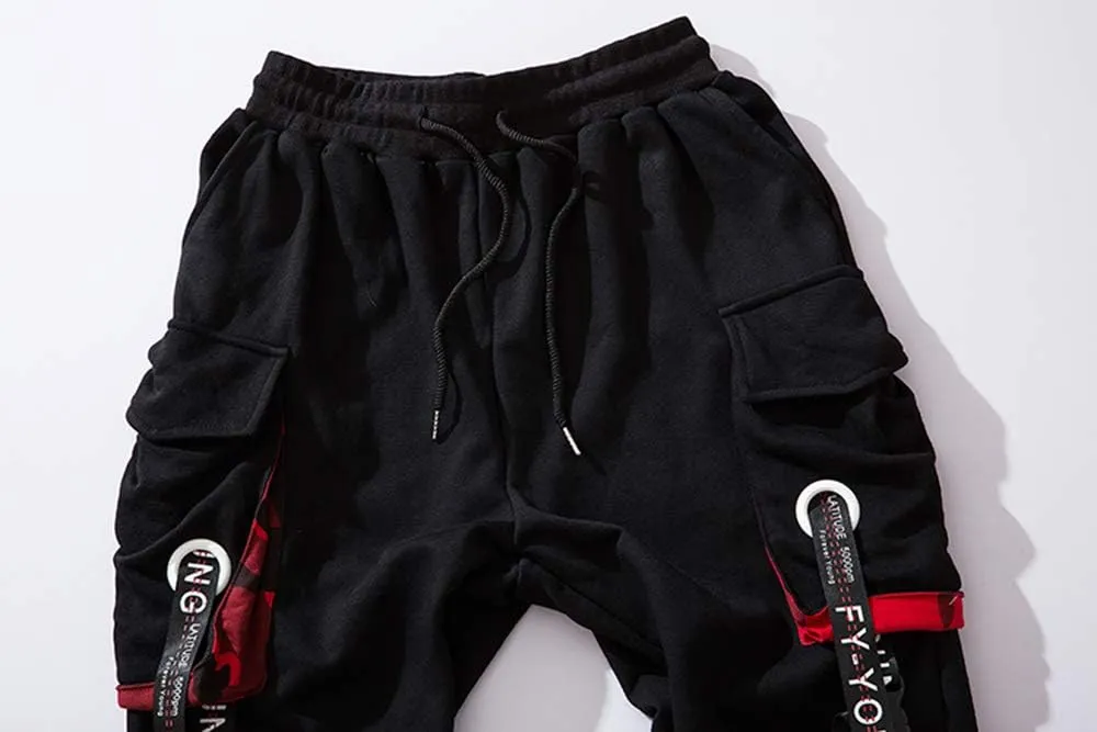 Hello MrLin Men's Jogger Pants Punk Cargo Baggy Techwear Hip Hop Harem Pants Streetwear Tactical Track Pant