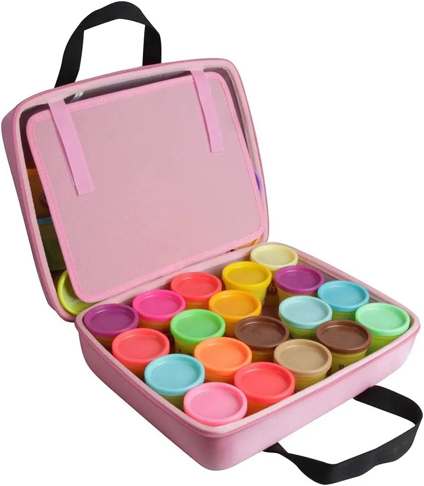 Hermitshell Hard Travel Case for Play-Doh Modeling Compound - 40 Colors, 3-Ounce Cans (Pink)