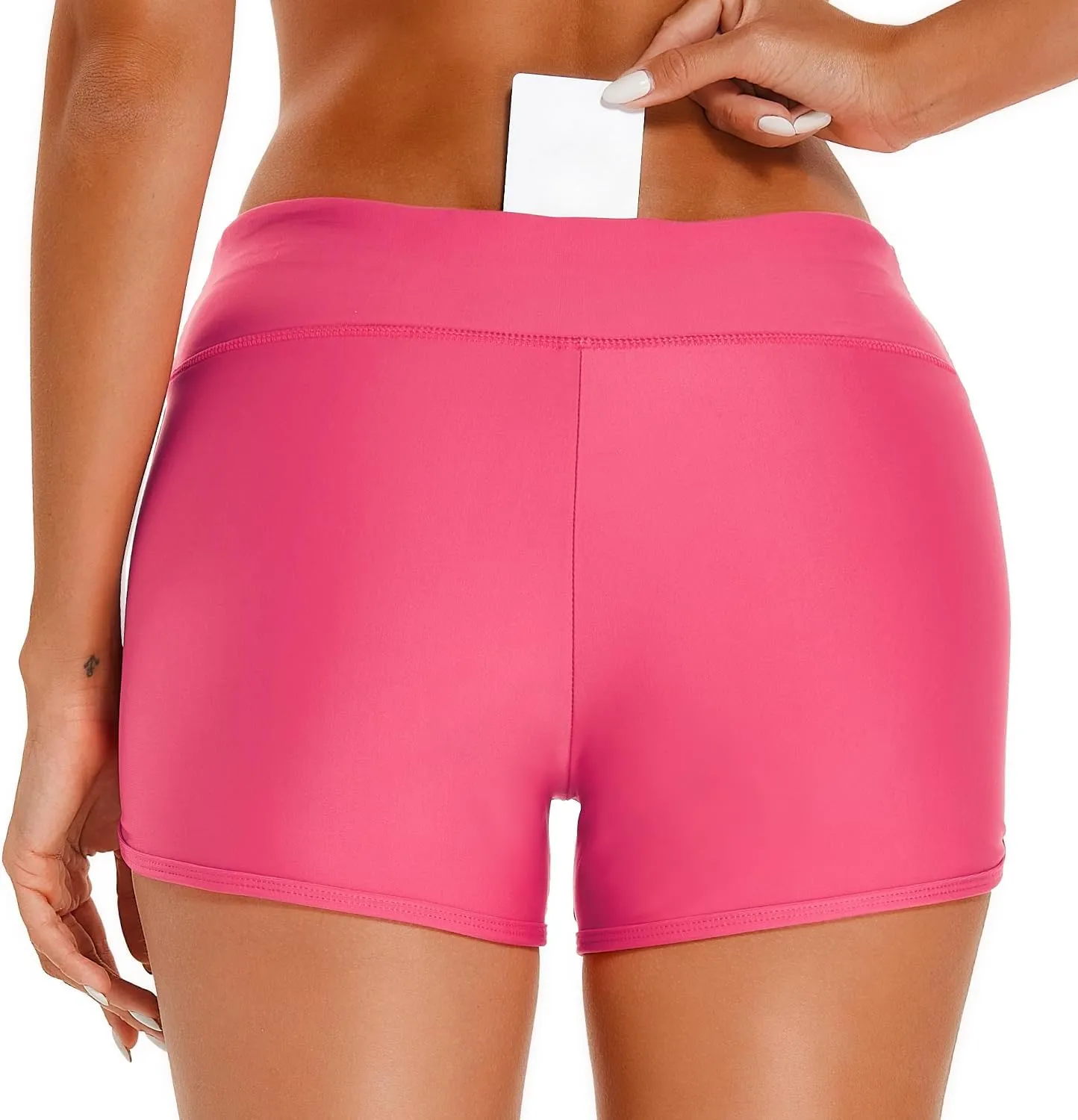 HODOSPORTS Women's 3" Swim Board Shorts UPF50  Quick Dry Swimsuit Bottoms Full Liner Boyshort Bathing Suit Bottom