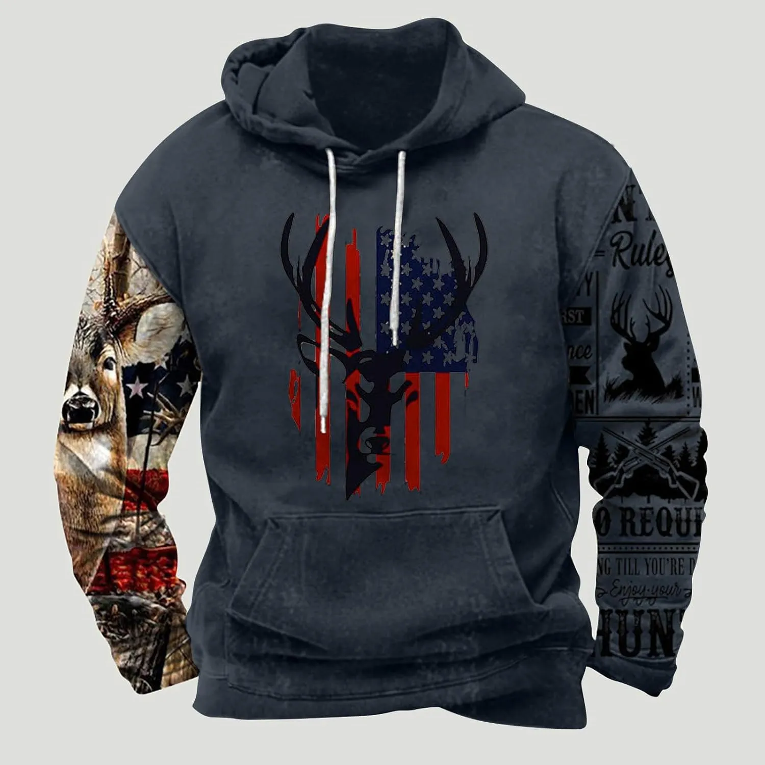 Hoodies for Men Pullover, Men's Workout Hoodie Lightweight Aztec Ethnic Hooded Sweatshirt Casual Ethnic Print Tee