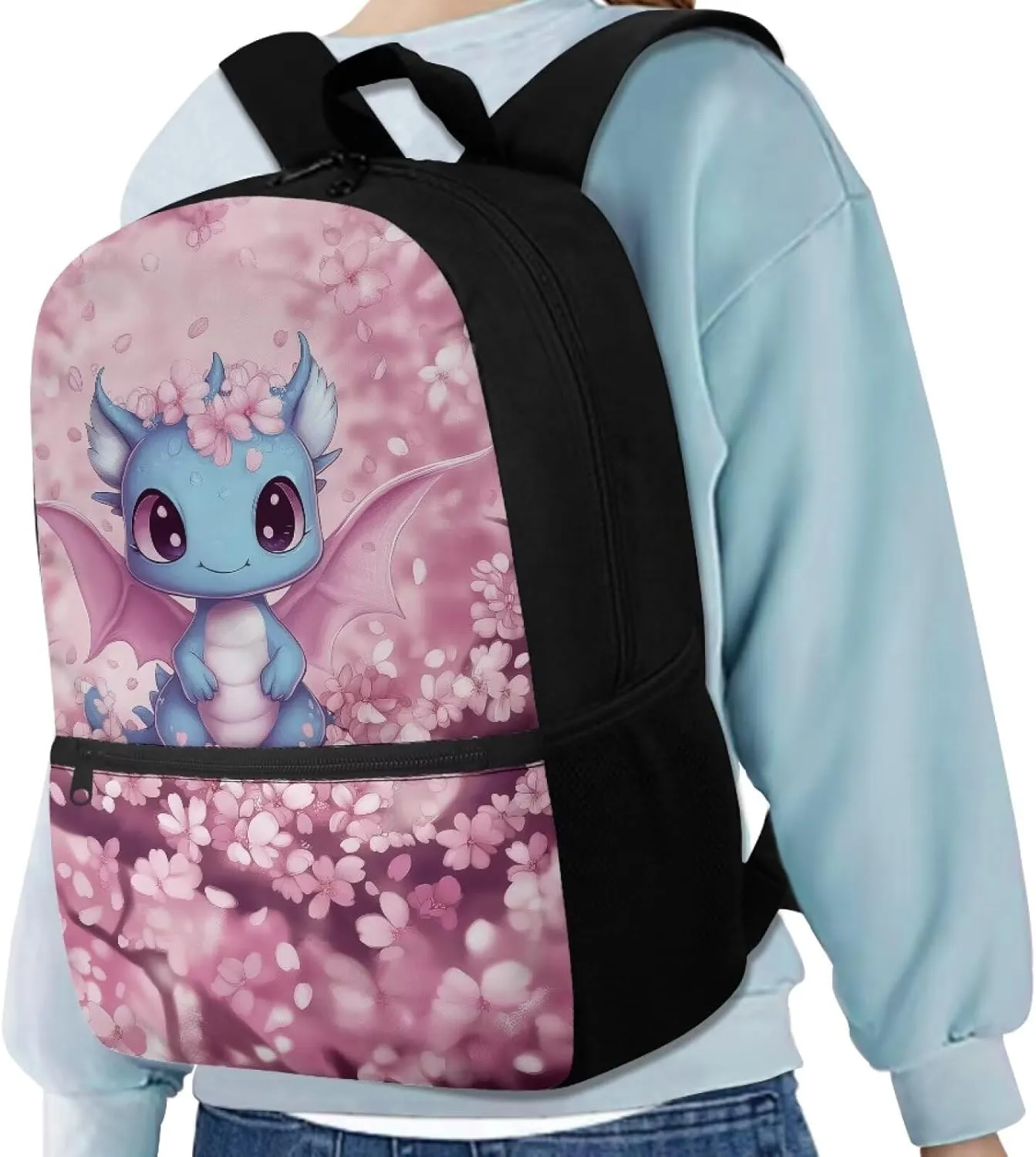HUIACONG Custom Dragon Backpack for Girls Personalized Backpacks Customized Name School Bags Kindergarten Elementary Book Bag 5Th Grade Schoolbag