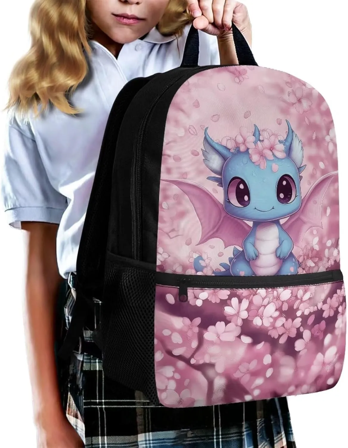 HUIACONG Custom Dragon Backpack for Girls Personalized Backpacks Customized Name School Bags Kindergarten Elementary Book Bag 5Th Grade Schoolbag