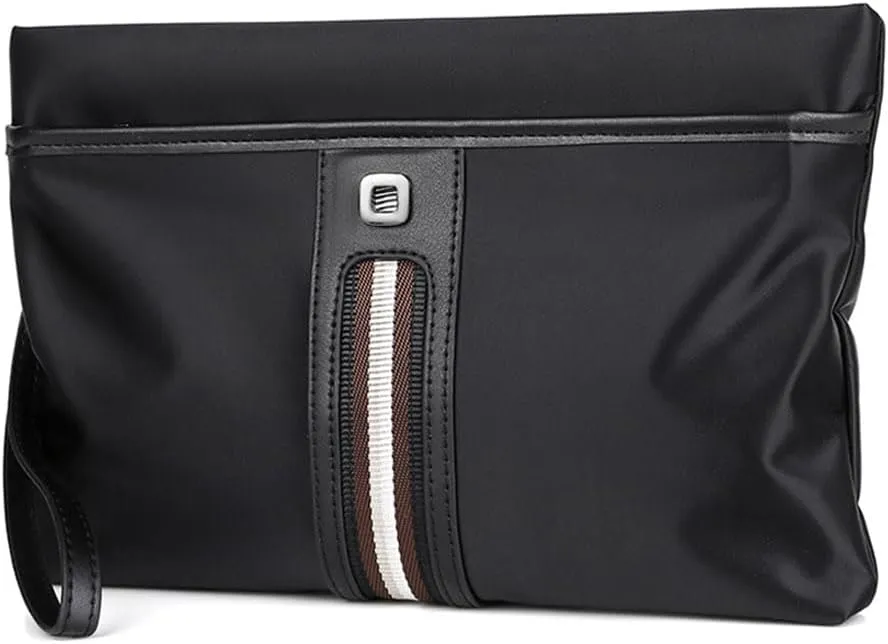 iCozzier Men's Oxford Clutch Bag Large Capacity Business Clutch Bags Wallet Pockets with Zipper Wallets for Men with Wrist Strap Wrist Bag Work Travel Casual