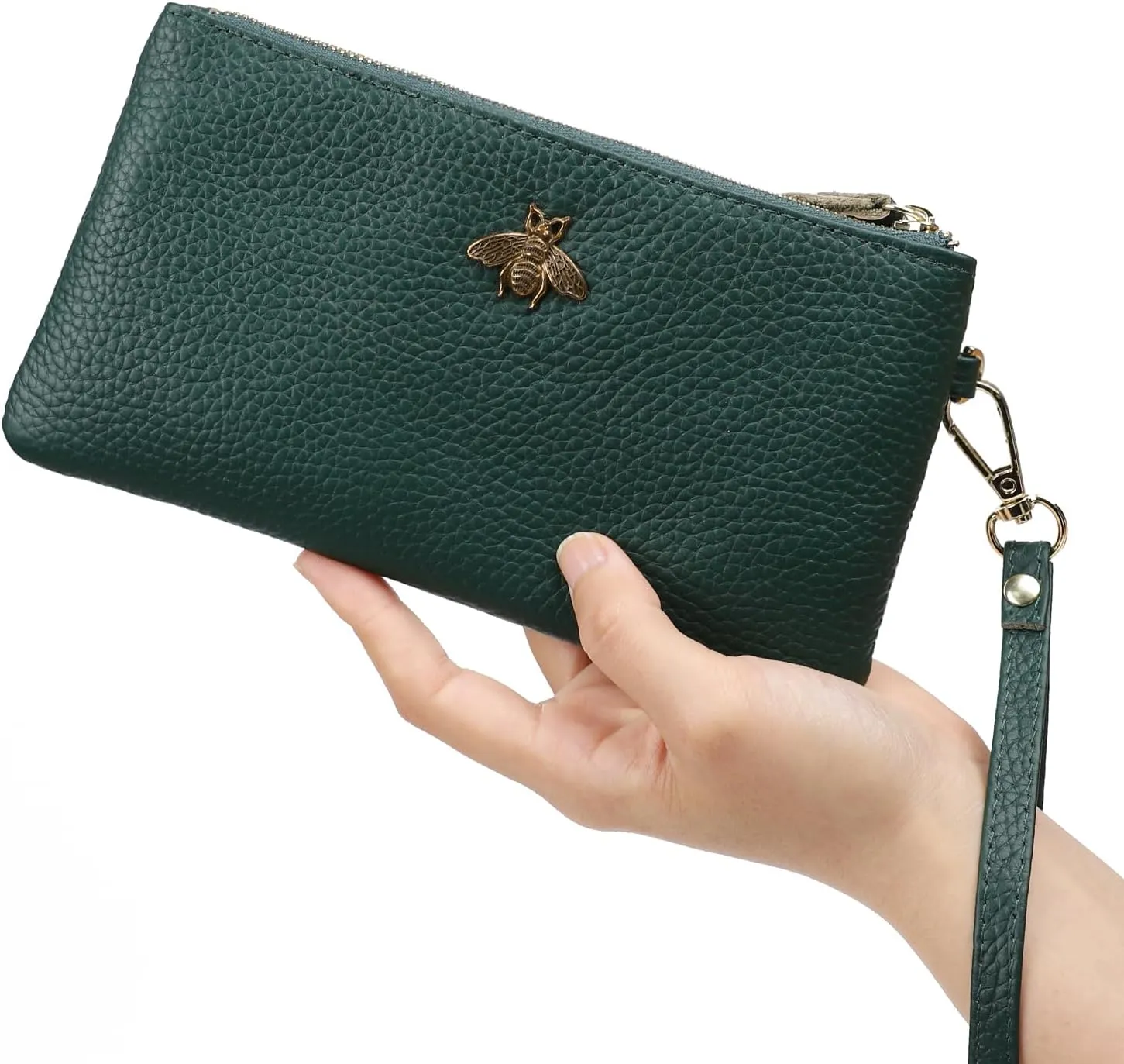 imeetu Women's Wristlet Clutch Purse Leather Cell Phone Wallet Handbag with Wrist Strap