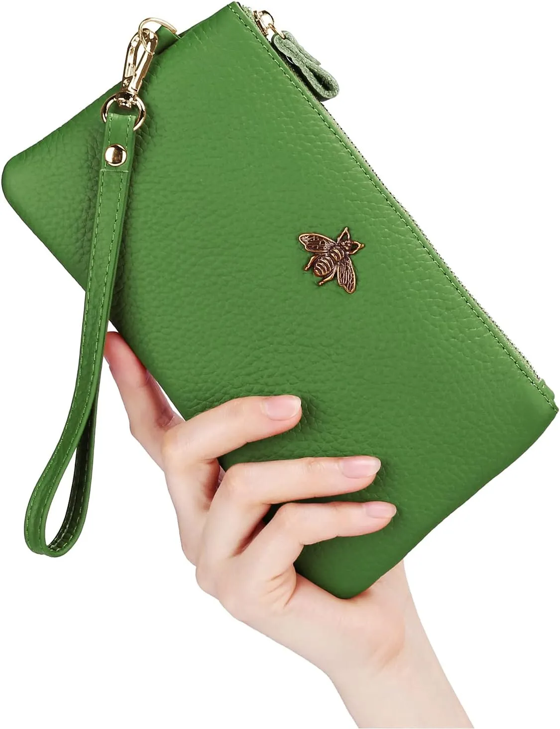 imeetu Women's Wristlet Clutch Purse Leather Cell Phone Wallet Handbag with Wrist Strap