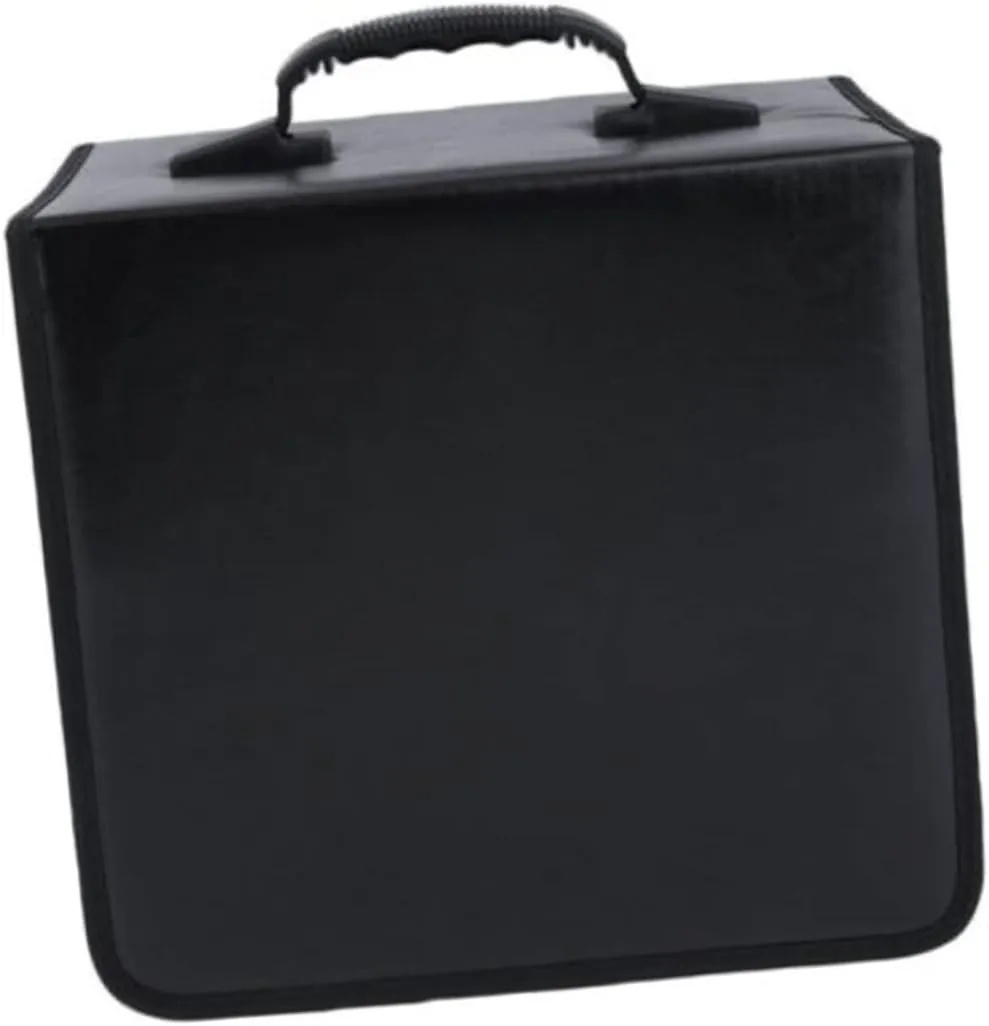 IMIKEYA 520 Disc Portable CD Storage Holder Bag Black CD Wallet Organizer with Easy for Media Storage and Travel Convenience