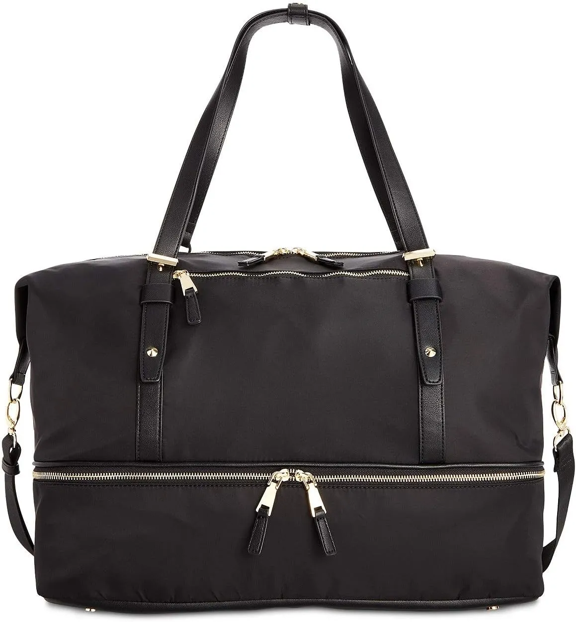 I.N.C. Weekender Bag Nylon Extra Large Tote Laptop Travel Bag Black