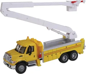 International, Yellow 7600 Utility Truck w/Bucket Lift