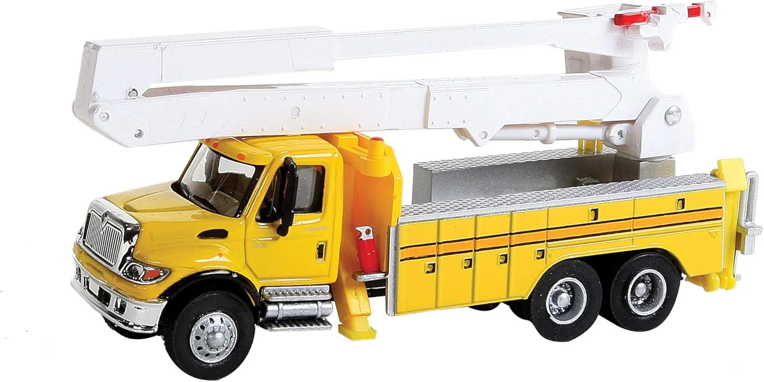 International, Yellow 7600 Utility Truck w/Bucket Lift