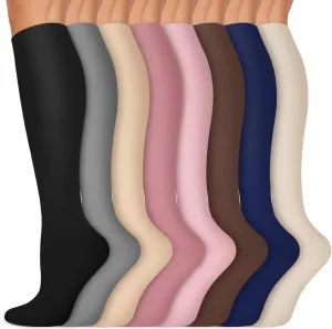 Iseasoo Copper Compression Socks (15-20 mmHg) for Men & Women - Running, Hiking, Cycling, Travel - Improves Circulation