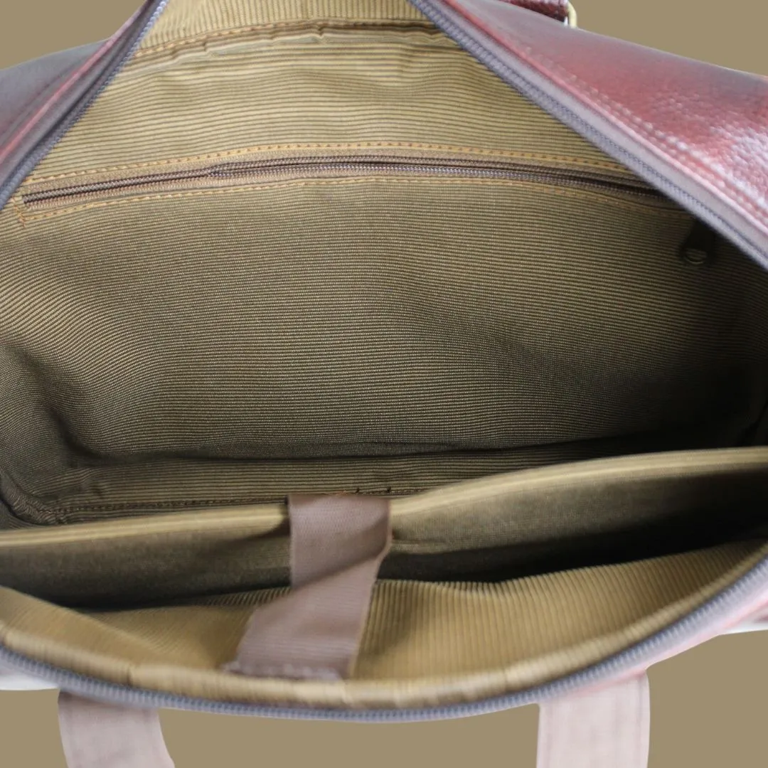 Ishaan Tan Genuine Leather Laptop Messenger Bag-Gs