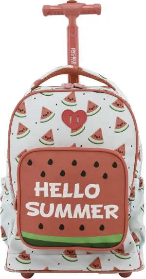 J World New York Kids' Sparkle Rolling Backpack