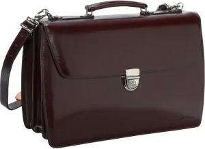Jack Georges Elements Triple Gusset Flap Over Briefcase #4403 (Burgundy)